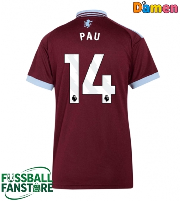 Aston Villa Pau Torres #14 Replik Heimtrikot Damen 2026-27 Kurzarm